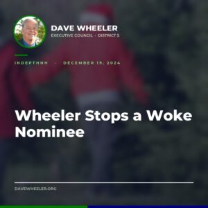 Executive Councilor Dave Wheeler - Wheeler Stops a Woke Nominee for State Librarian