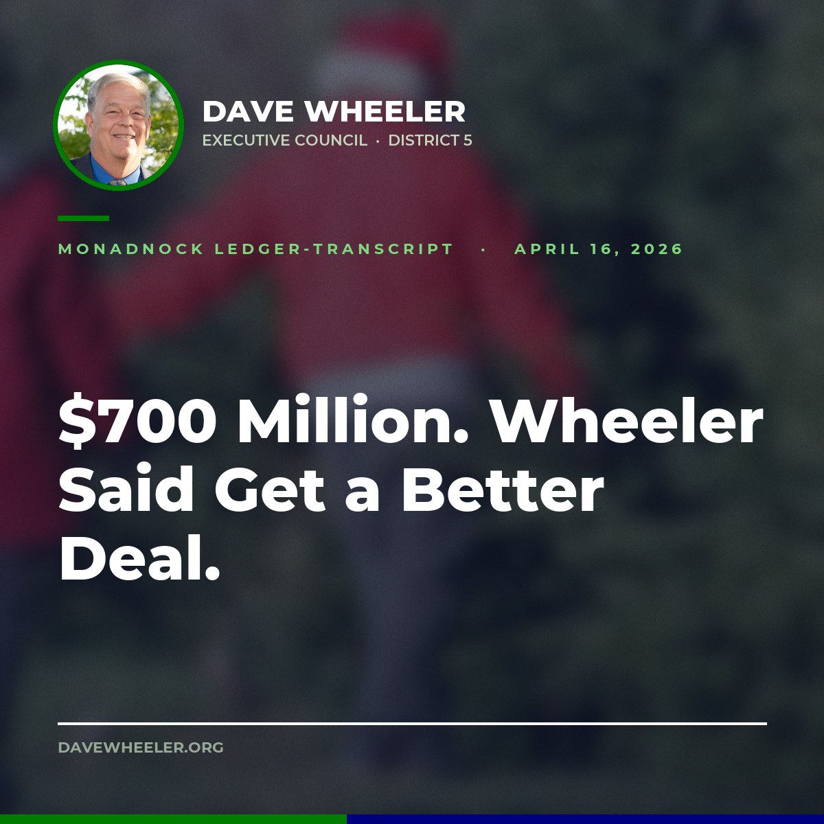 Executive Councilor Dave Wheeler - Wheeler Helps Stop a $700 Million Prison Contract